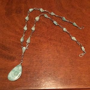 Handmade turquoise silver necklace